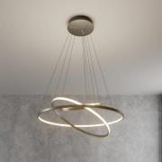 LED hanglamp Ezana gemaakt van drie ringen,nikkel