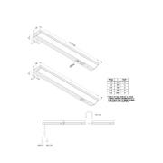 LED meubelverlichting ModuLite F, aluminium, 45 cm, 4.000 K, aluminium