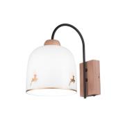 Kolarz Chalet wandlamp, wit/hertengoudkleurig breedte 19 cm