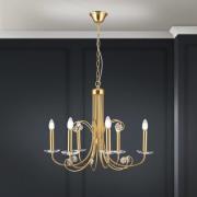 Ariane kroonluchter, goudkleurig, Ø 67,5 cm, kristal, 6-lamps.