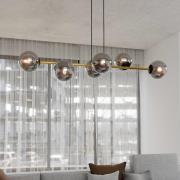 Hanglamp Gravity, grafiet/goud/zwart, glas, E14