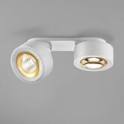 EGG DLS LED spot Clippo Optic Duo, wit/goud, 2-lamps, DTW