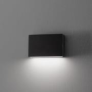 EGG DLS LED buiten wandlamp Flatbox zwart 11x7 cm aluminium