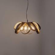 Euluna hanglamp Petla, zwart/goud, metaal, Ø 65 cm