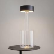 Maytoni LED oplaadbare tafellamp AI Collaboration, glas, zwart