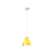 Hanglamp Nemo Lorosae, geel, Ø 20 cm, glas, E27