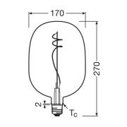 OSRAM LED Vintage 1906 Big Oval E27 4,5W 818 Gloeidraad rook