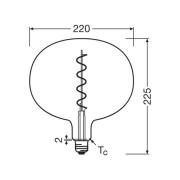 OSRAM LED Vintage 1906 Big Globe E27 4,5W 818 Gloeidraad rook