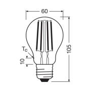 OSRAM LED lamp E27 2,2W gloeidraad 2.700K 470lm 2-pack