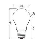 OSRAM LED lamp E27 3,8W mat 4.000K 806lm 2 stuks