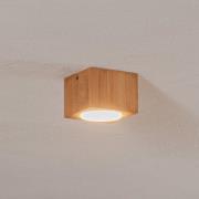 Envostar Ernest Downlight GX53 van hout, hoekig
