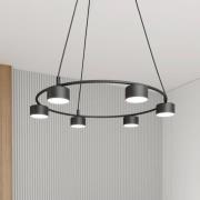 Hanglamp Starlit, 6-lamps, Ø 64 cm, zwart, metaal, GX53