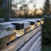 Bubbly Fence LED lamp op zonne-energie, zwart, kunststof, set van 4