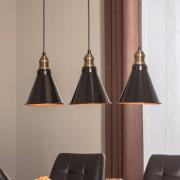 Hanglamp Berceste 251-S1 3-lamps zwart/goud