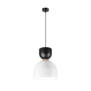 Hanglamp Clementine, wit/zwart, 1-lamp, E27