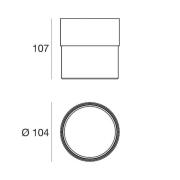 Crumb LED plafondlamp, wit, Ø 10,4 cm, ijzer, glas