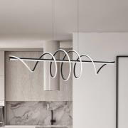 LED hanglamp Twist, kunststof zwart, 30 W, lengte 110 cm