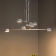 Hanglamp Modus 6, staal, 6-lamps, GX 53, wit