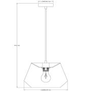 Hanglamp Jessica, zwart, 1-lamp, Ø 30 cm, katoen