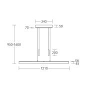 HerzBlut LED hanglamp Leonora, hout, omhoog/omlaag, dimbaar
