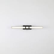 Parma LED wandlamp, zwart, staal, glas, IP44