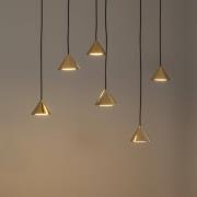 Hanglamp Elit Spider, 6-lamps, goudkleurig, metaal