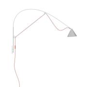 midgard LED wandlamp AYNO L, grijs/oranje, 3.000 K, 130 cm