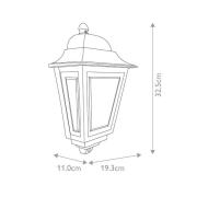 Deco Lane buitenwandlamp, crème, lantaarn, aluminium, IP44