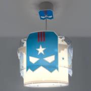 Hanglamp Dalber Blue Hero, wit/blauw, Ø 26 cm