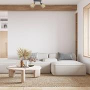 Plafondspot Adeline jute kappen 2-lamps lang