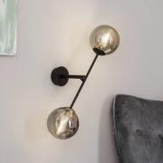 Wandlamp Linear, zwart/grafiet, 2-lamps