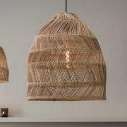 PR Home Buiten hanglamp Maja, rotan, Ø 45 cm, stekker, IP44