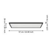 EGLO connect LED plafondlamp Rovito-Z, zwart, 57 x 30 cm