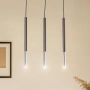 Euluna Thalassa hanglamp 3-lamps G9 zwart/chroom lang