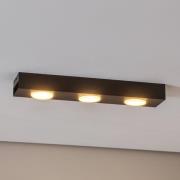 Downlight Ian in zwart, 3-lamps