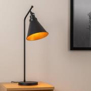 Tafellamp Sivani MR-608, zwart/goud, metaal, hoogte 50 cm