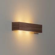 Wandlamp Platani, walnoothout, breedte 42 cm, up/down