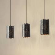 Lindby hanglamp Aralena, zwart/goud, 3-lamps, lengte93cm