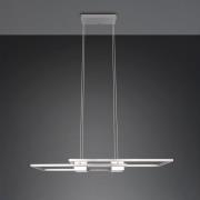 Albany LED hanglamp, nikkel, 100 x 28 cm, aluminium, CCT dimbaar