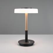LED tafellamp Celeste wit/bruin 35 cm glas/metaal Touchdim