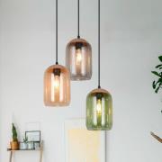 Hanglamp kurk, meerkleurig, Ø 30 cm, 3-lamps, glas/kurk