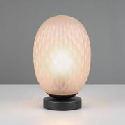 Facette tafellamp, amber, hoogte 29 cm, glas, E27