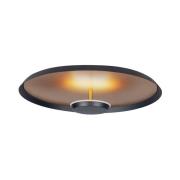 LED plafondlamp Oro, Ø 36 cm, zwart/goud, metaal dimbaar