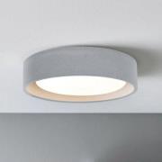 Plafondlamp Uno, grijs, beton, Ø 27 cm, GX53