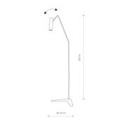 Vloerlamp Eye Super met beweegbare kop, zwart