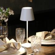 Zafferano Poldina  mini accu-tafellamp IP65 wit