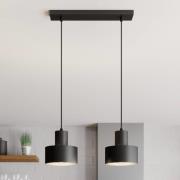 Hanglamp Rif, lineair 2-lamps, zwart