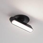 Lindby LED inbouwlamp Eldrin, zwart, lichtstrip,13,1cm