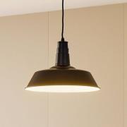 Hanglamp Lindby Laylan, zwart/wit, Ø 36 cm, metaal