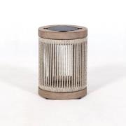 Les Jardins LED tafellamp op zonne-energie Rop&Strip, grijs/beige